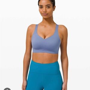 Lululemon Blue Sports Bra V-Neck Intimates